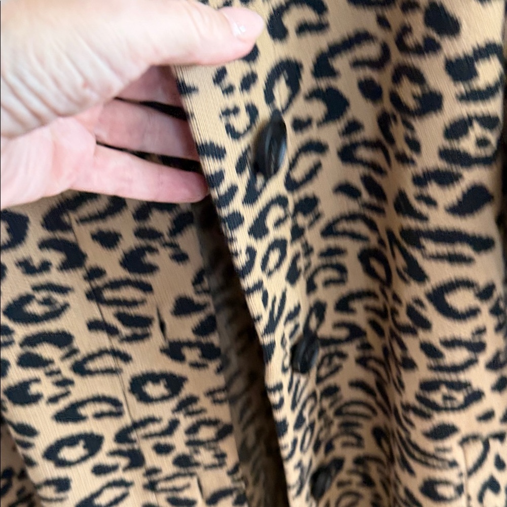 Current Air Leopard Print Button-Down Jacket - Ta… - image 4